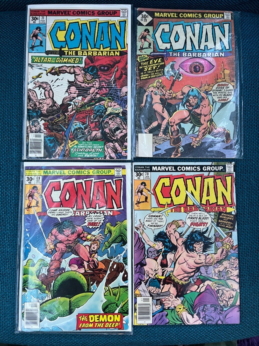 Vintage Marvel Conan The Barbarian Comic Lot of 4 (69-79)